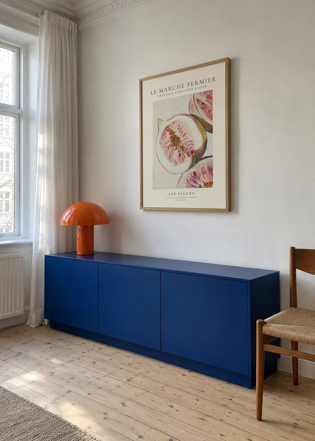 Le marche fermier - LES FIGUES - Framed poster in an interior