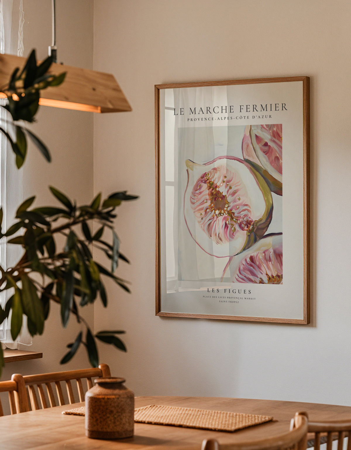 Le marche fermier - LES FIGUES - Framed poster detail