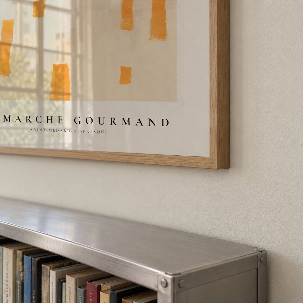 LE MARCHE GOURMAND- Fish Market - Framed poster detail