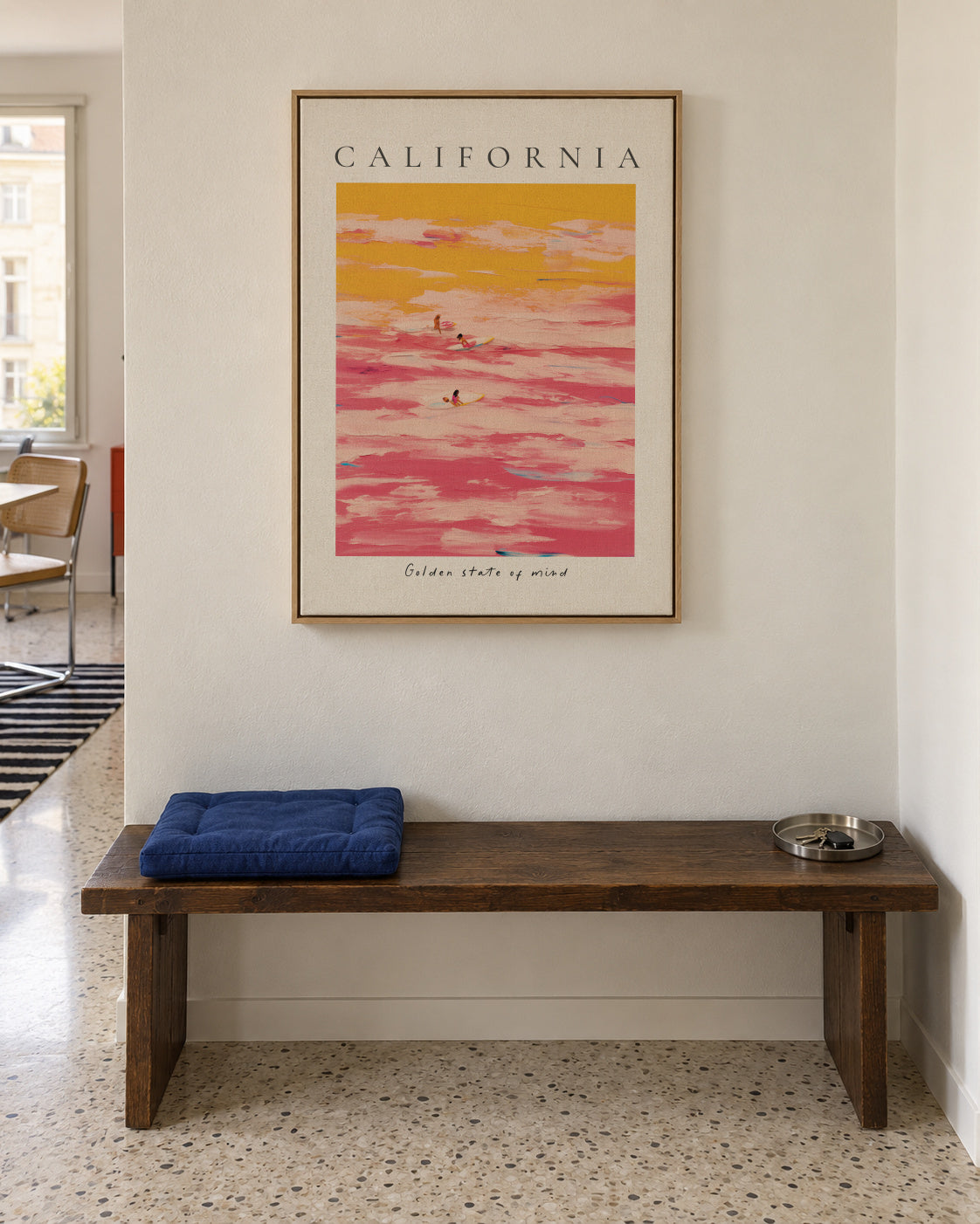 California - Framed canvas in an interior