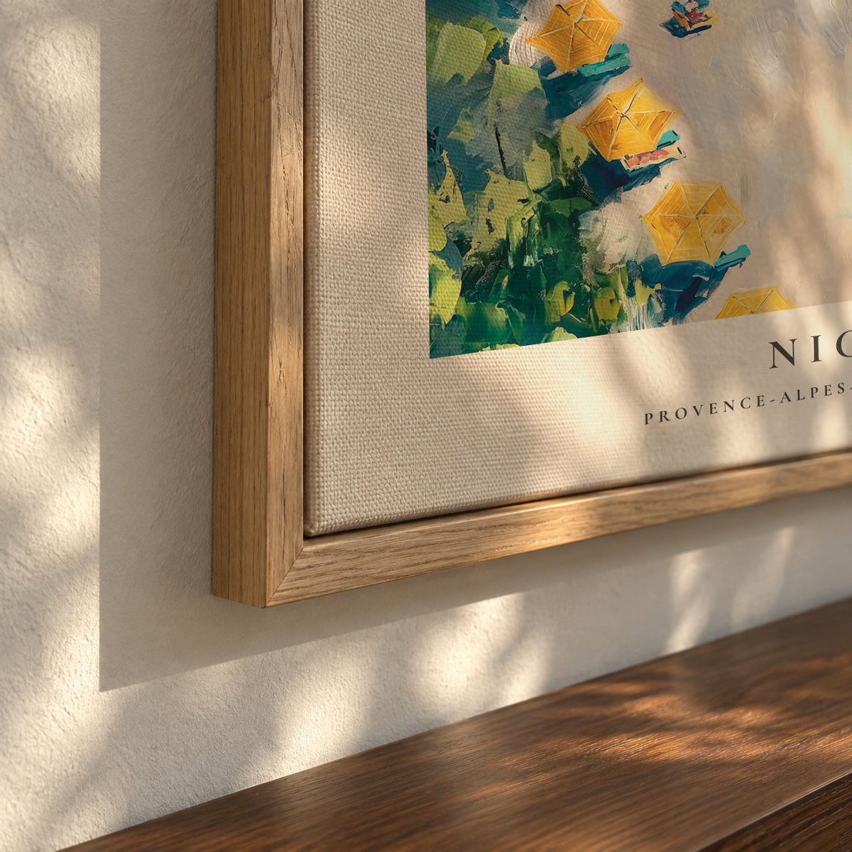 La vie en France, Nice - Framed canvas detail