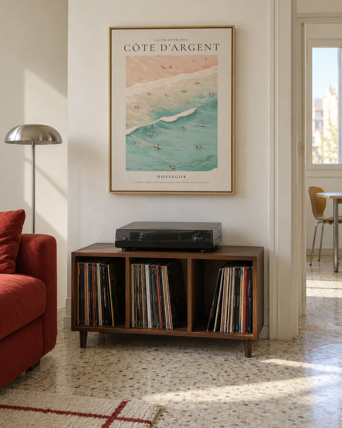 La vie en France, Côte d’Argent - Framed canvas in an interior