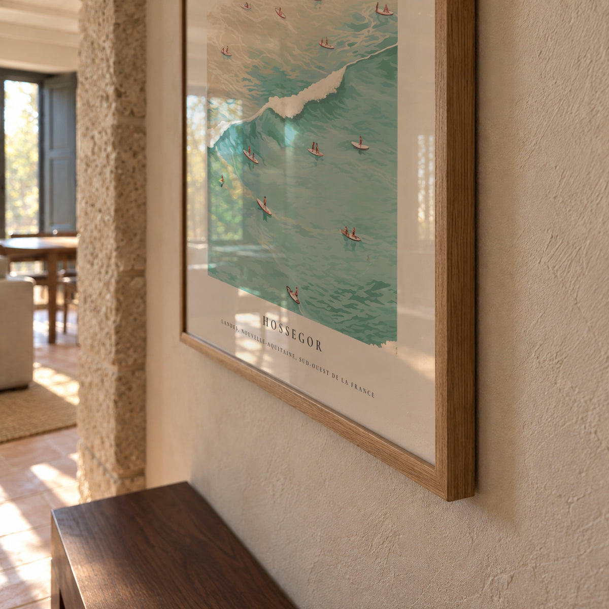 La vie en France, Côte d’Argent - Framed poster detail