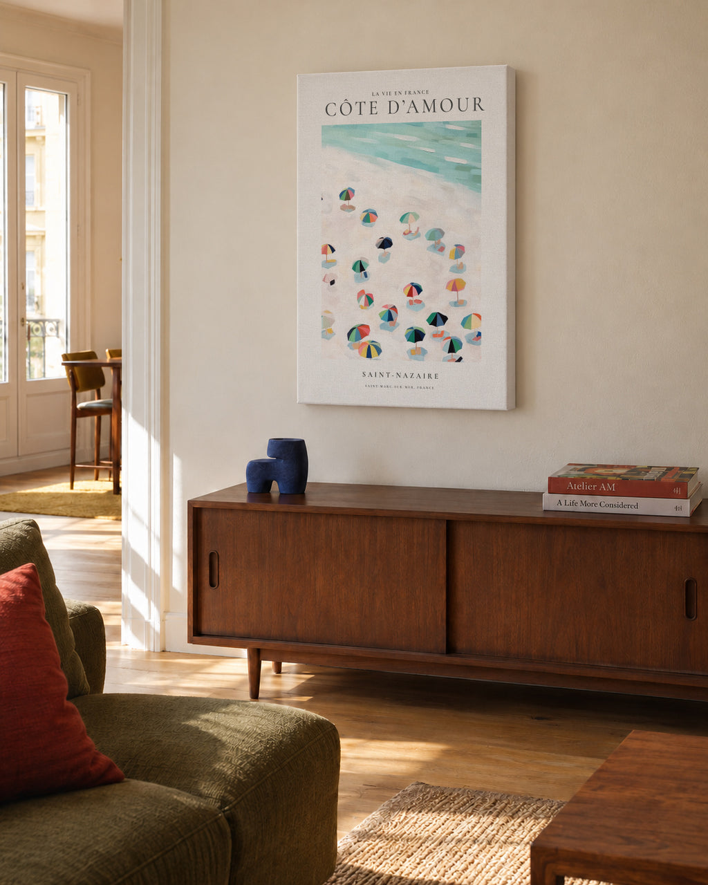 La vie en France, Côte d’Amour - Unframed canvas in an interior
