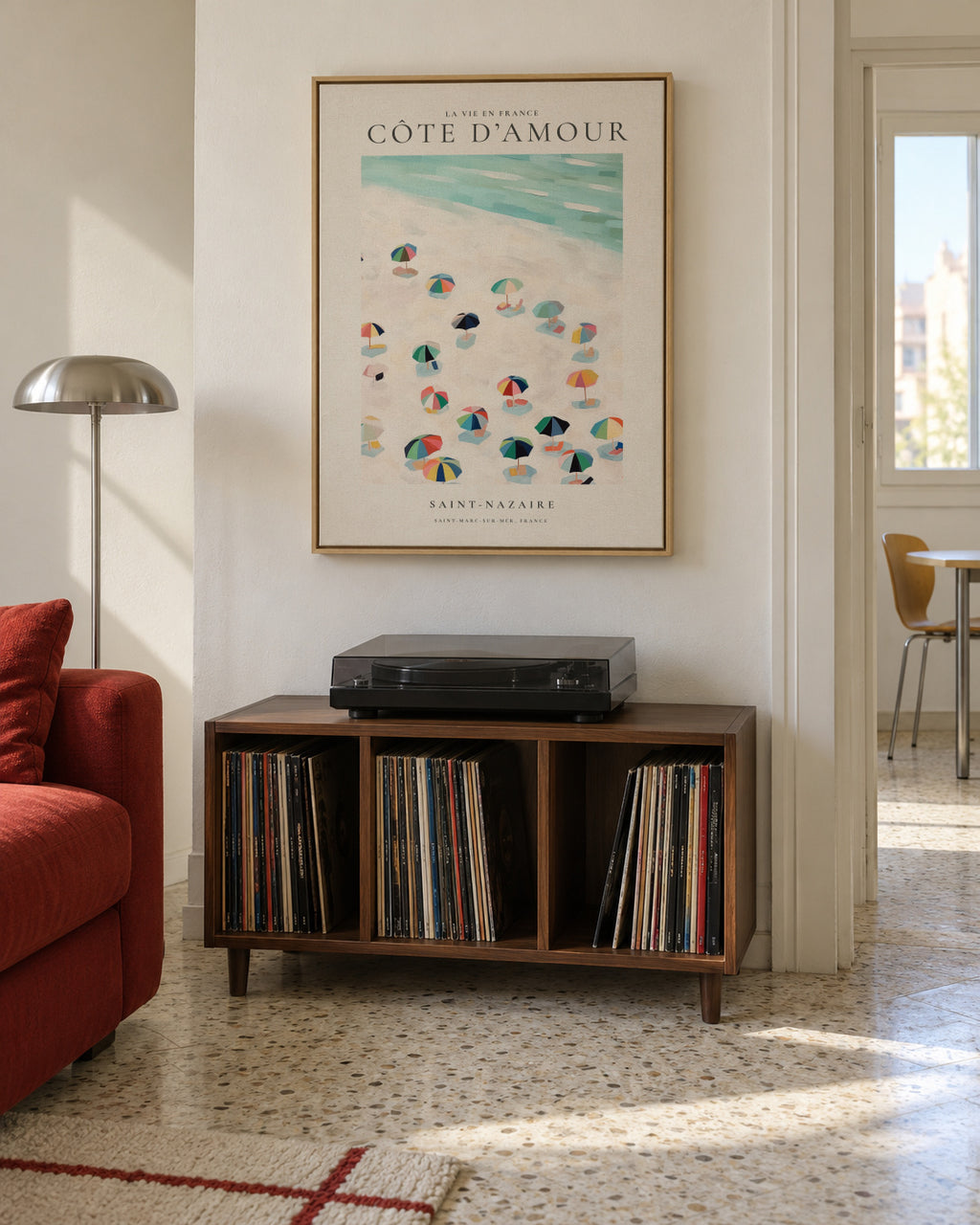 La vie en France, Côte d’Amour - Framed canvas in an interior