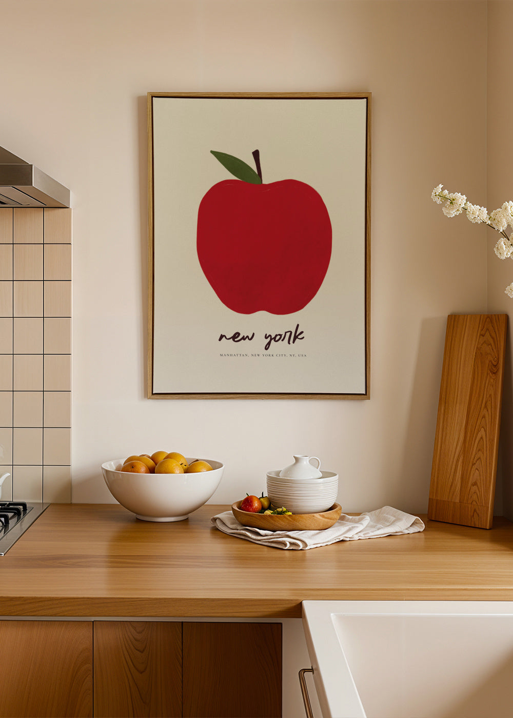 The Big Apple, NYC - Framed canvas in an interior