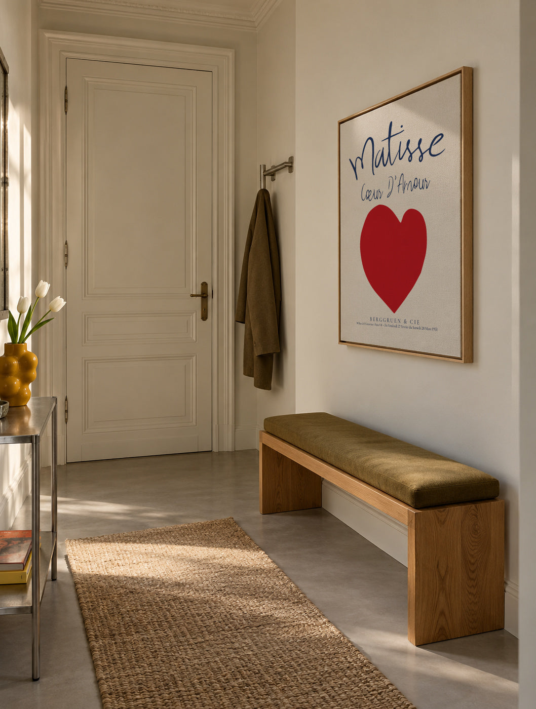 Henri Matisse, Coeur d'amour - Framed canvas in an interior