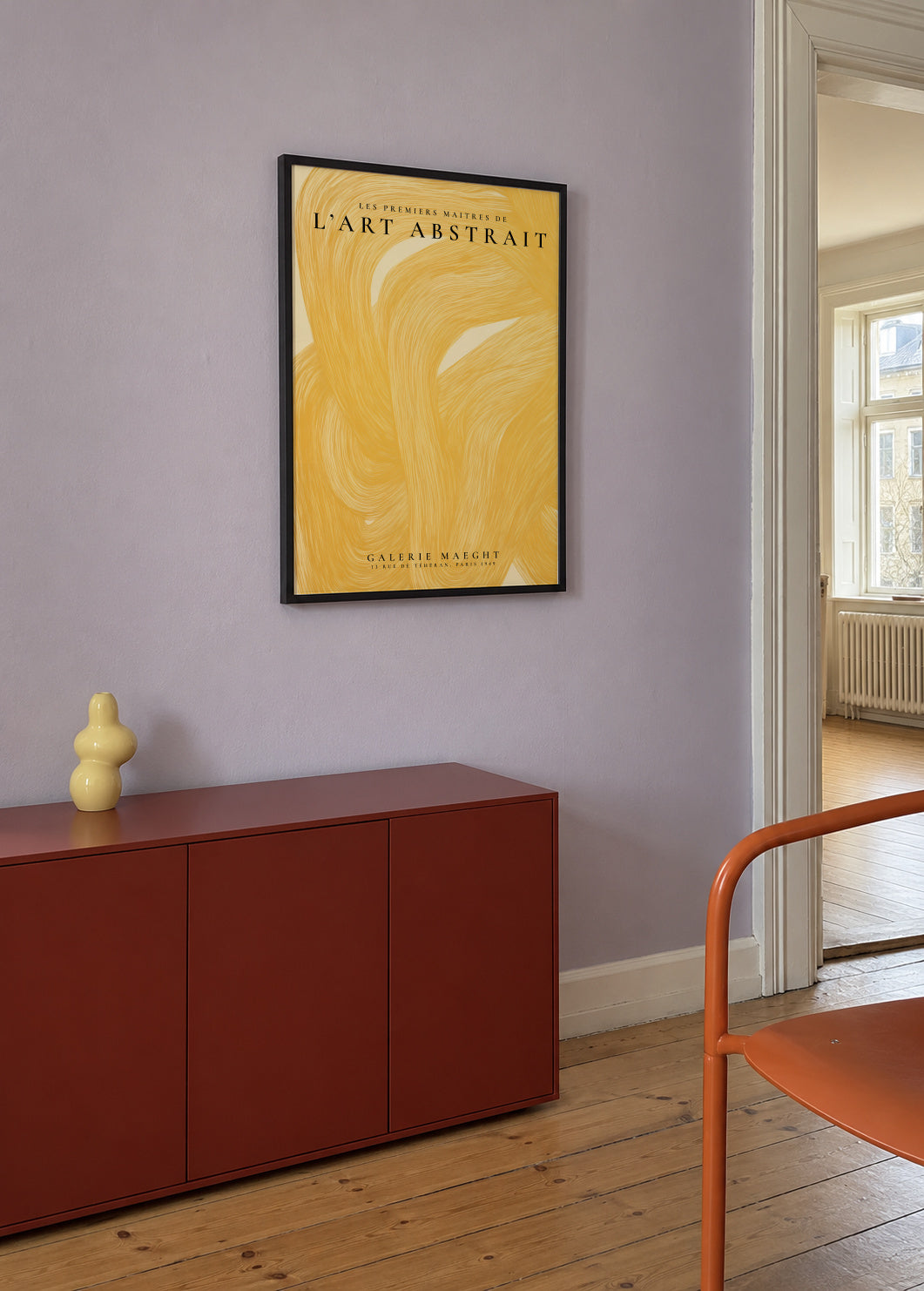 L’Art Abstrait, La Galerie Maeght Exhibition Poster - Framed poster in an interior
