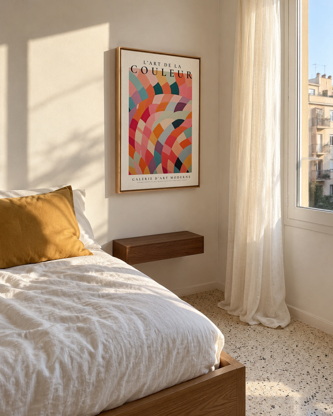 L'Art De La Couleur - Framed canvas in an interior