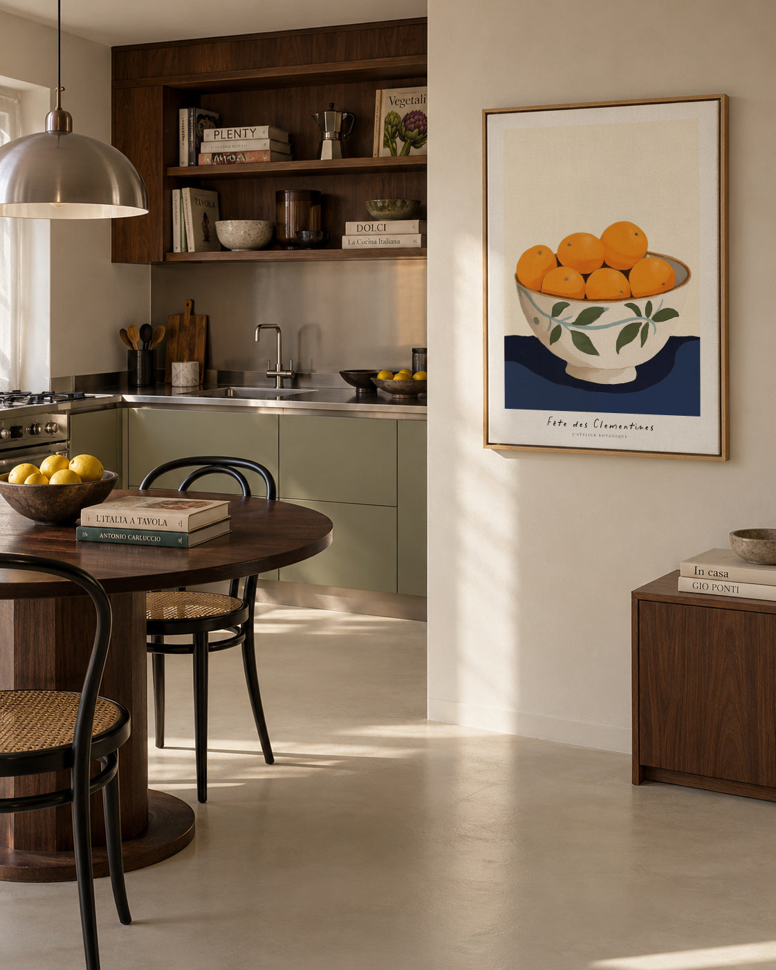 Fête des Clementines - Framed canvas in an interior