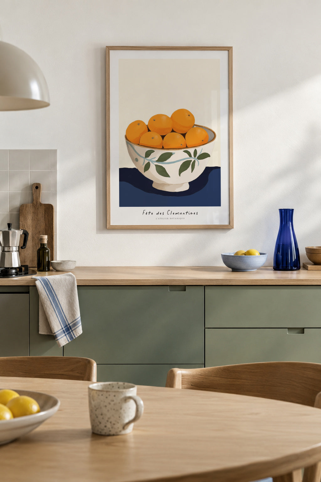Fête des Clementines - Framed poster in an interior