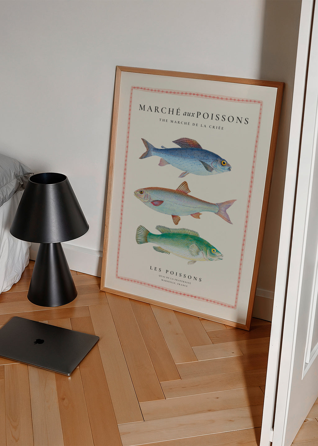 Fish Market (Marche aux poissons) - Framed poster in an interior