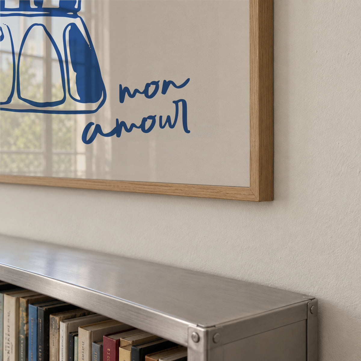 Life Simple simple pleasures - Bonjour mon amour - SQUARE - Framed poster detail