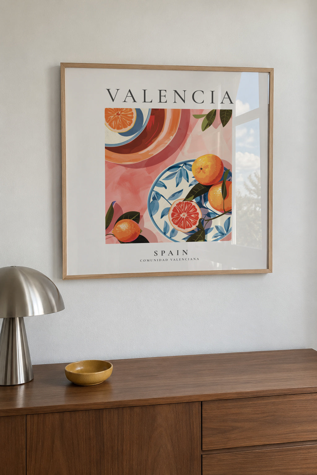 Valencia, Spain - SQUARE - Framed poster in an interior