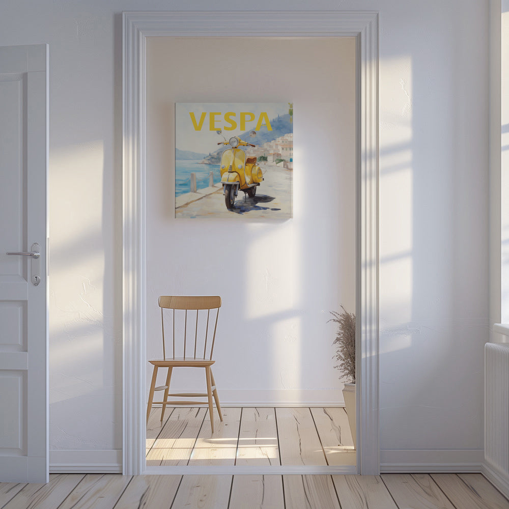 Vespa - SQUARE - Unframed canvas in an interior