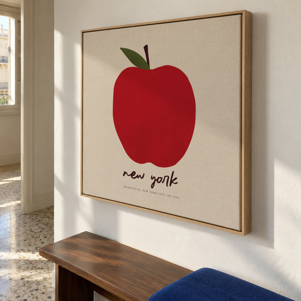 The Big Apple, NYC - SQUARE - Framed canvas in an interior