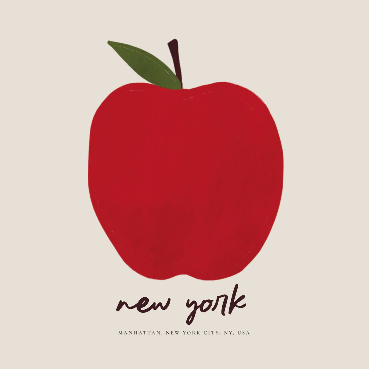 The Big Apple, NYC - SQUARE - Unframed art print