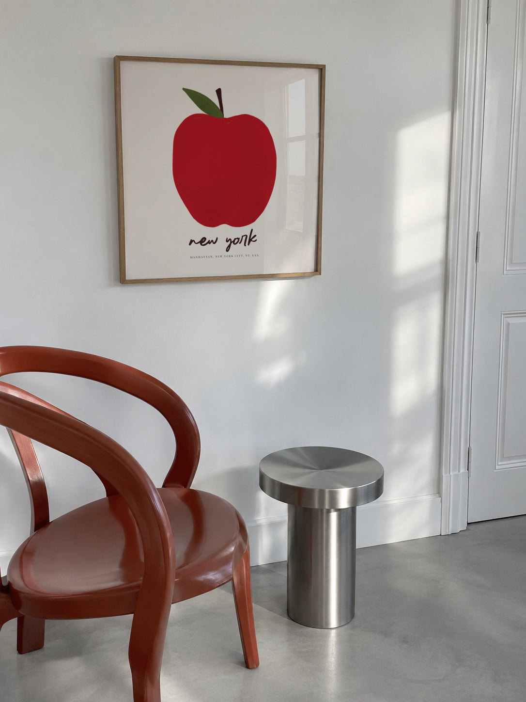 The Big Apple, NYC - SQUARE - Framed poster in an interior