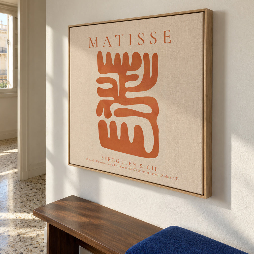 Henri Matisse, Berggruen and Cie III - SQUARE - Framed canvas in an interior