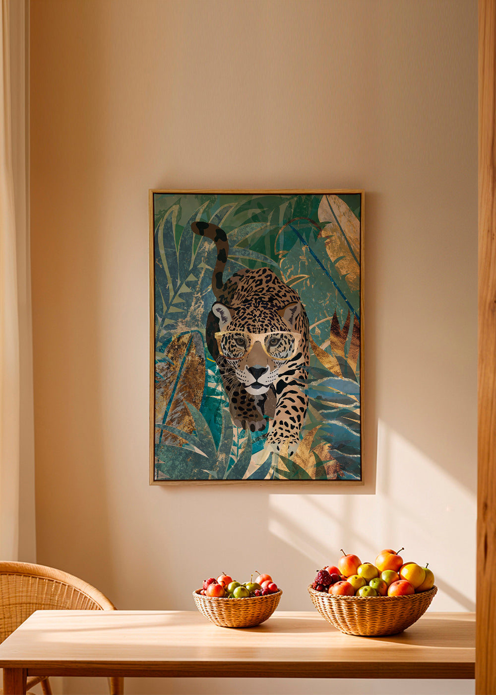 Curious jaguar in the jungle