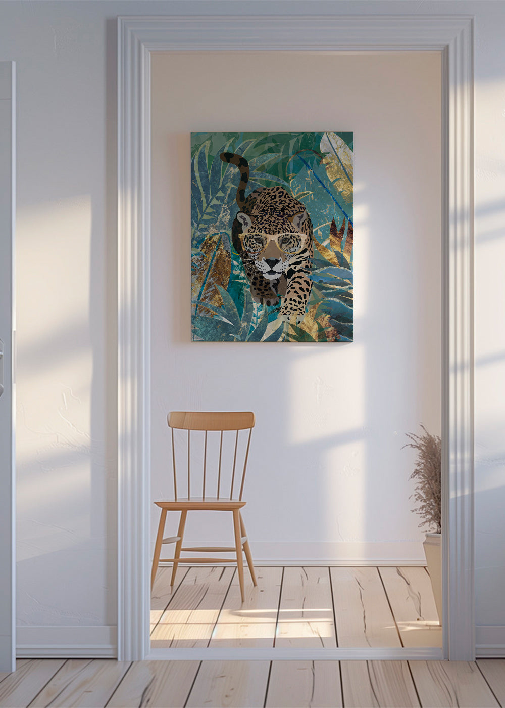 Curious jaguar in the jungle