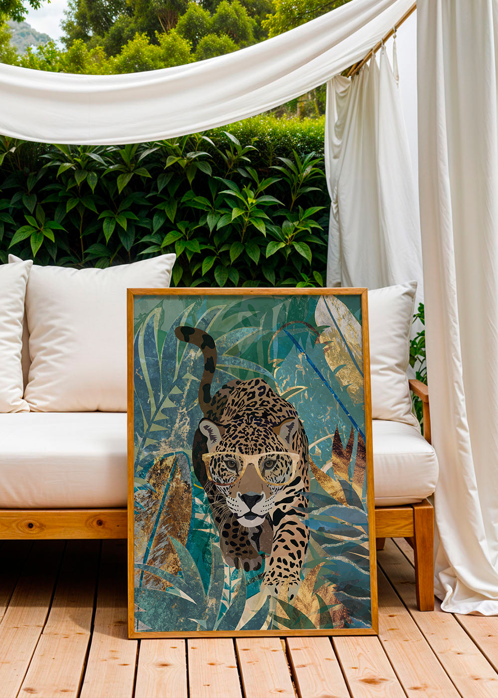 Curious jaguar in the jungle