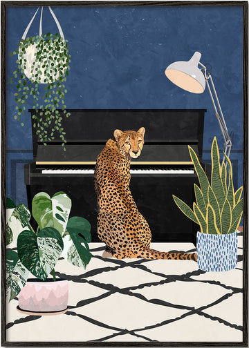 Cheetah plays the piano