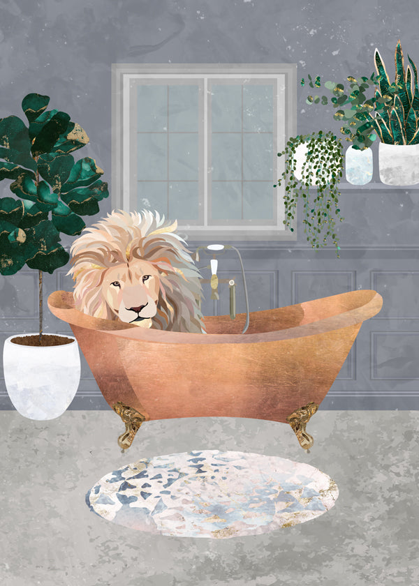 Lux Lion in the copper bath
