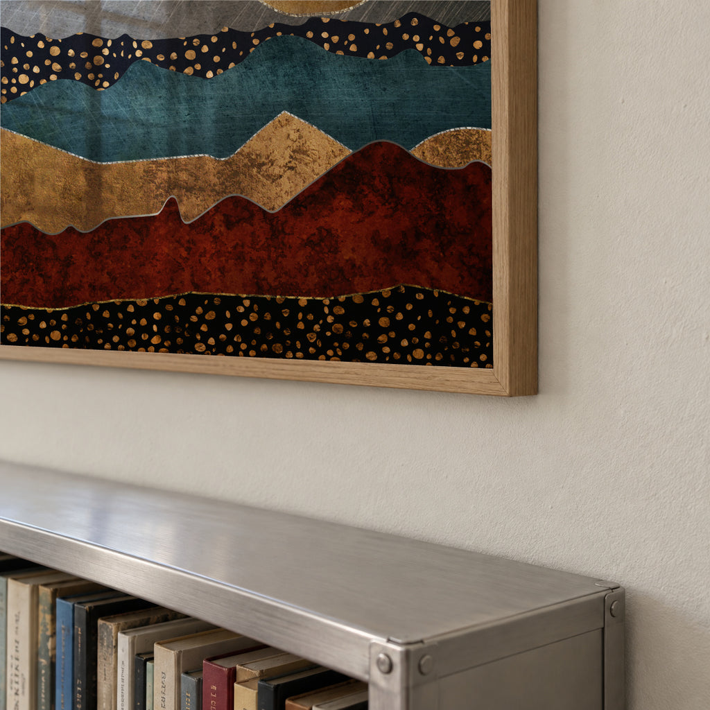 Amber Dusk Square - Framed poster detail