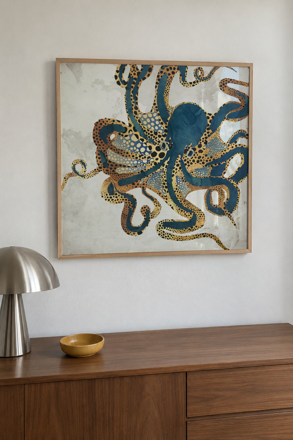Underwater Dream VI Square - Framed poster in an interior