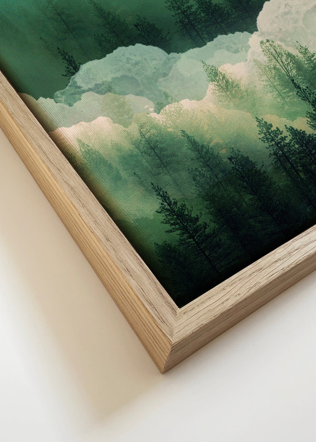 Emerald Hills Square - Framed canvas detail