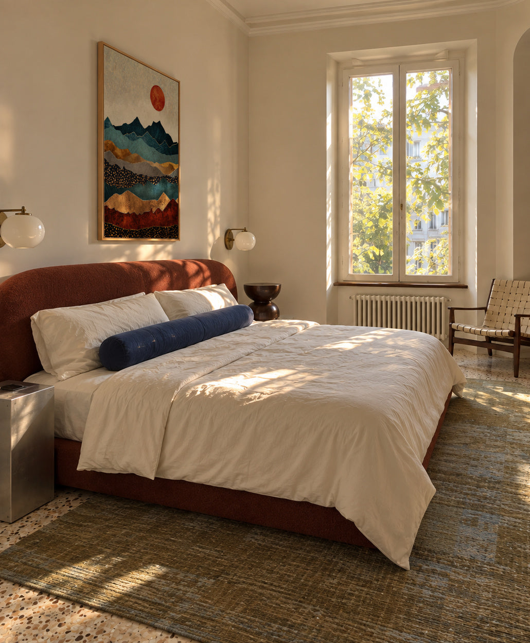 Amber Dusk - Framed canvas in an interior