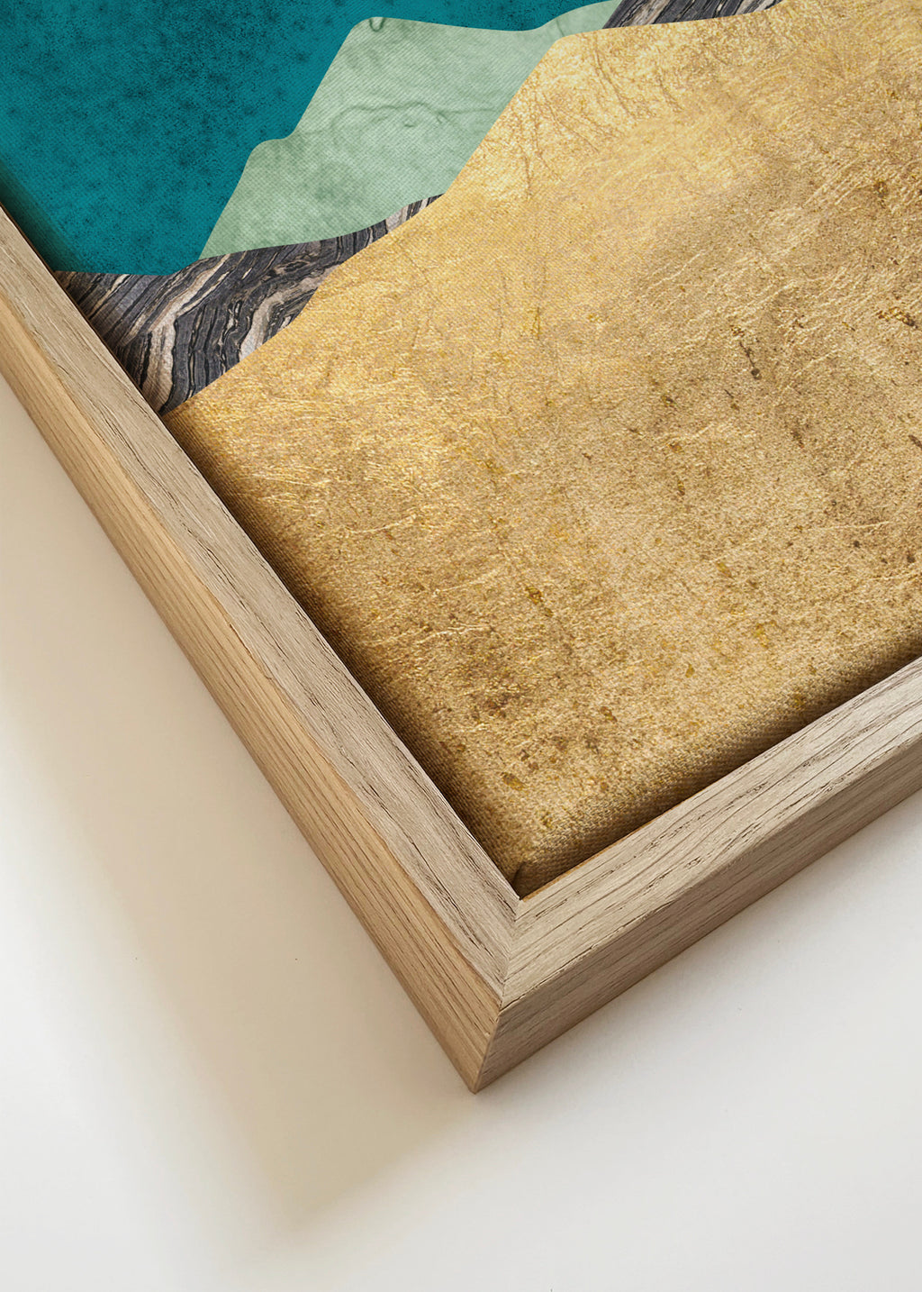 Peacock Vista - Framed canvas detail