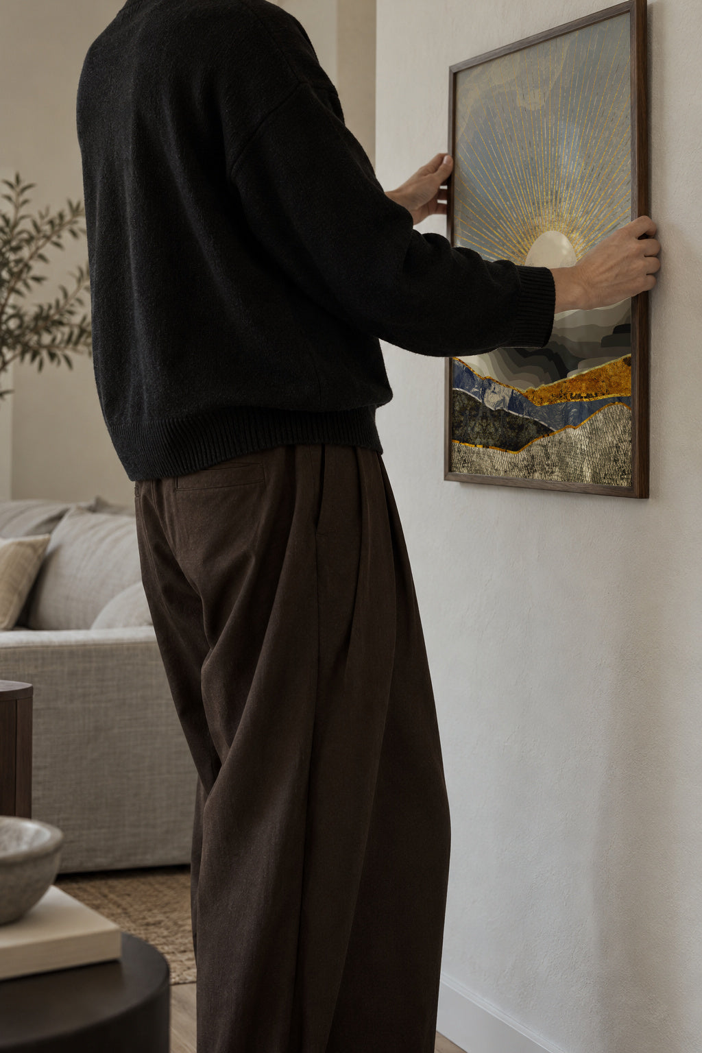 Morning Sun - Framed poster in an interior