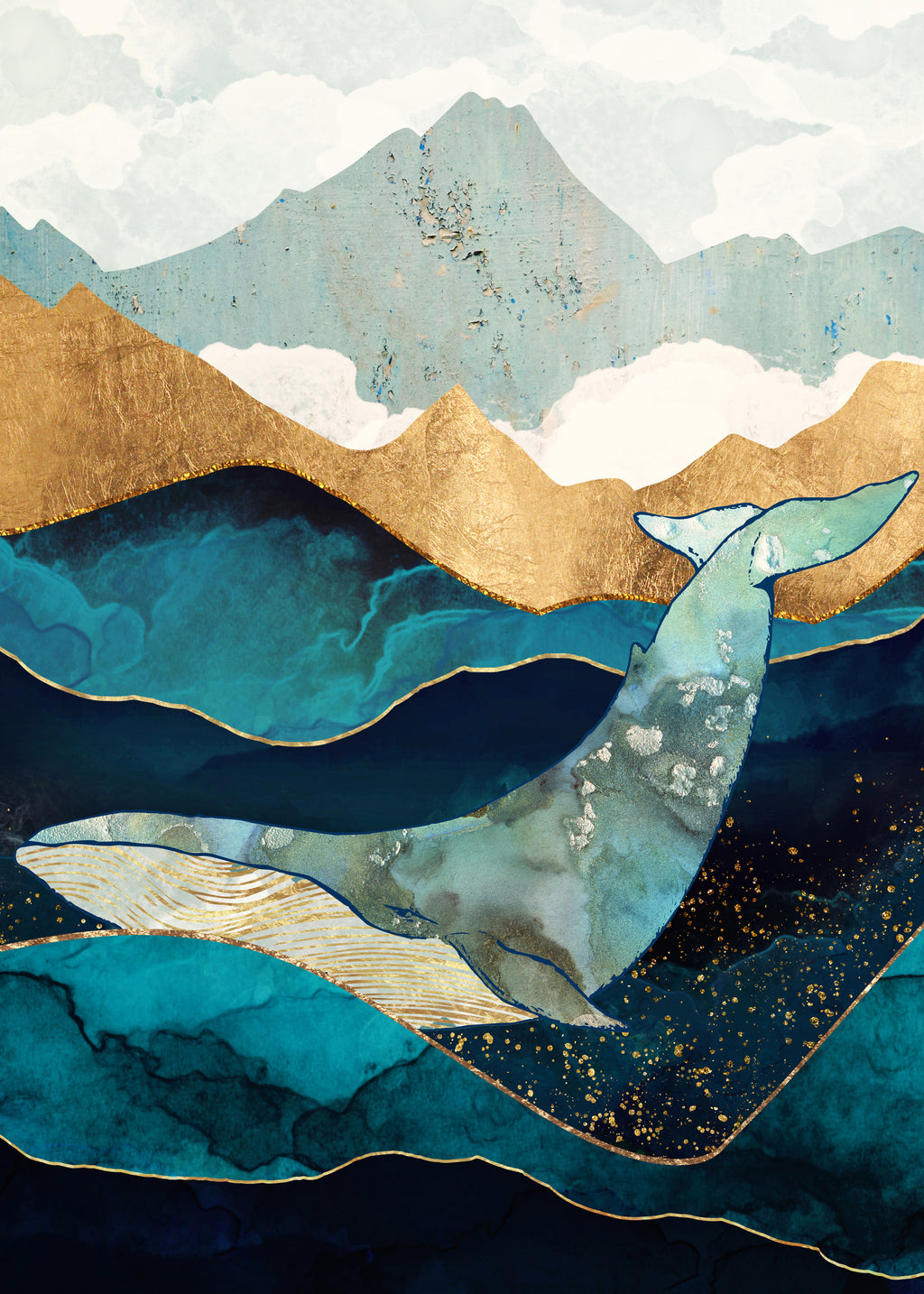 Blue Whale - Unframed art print