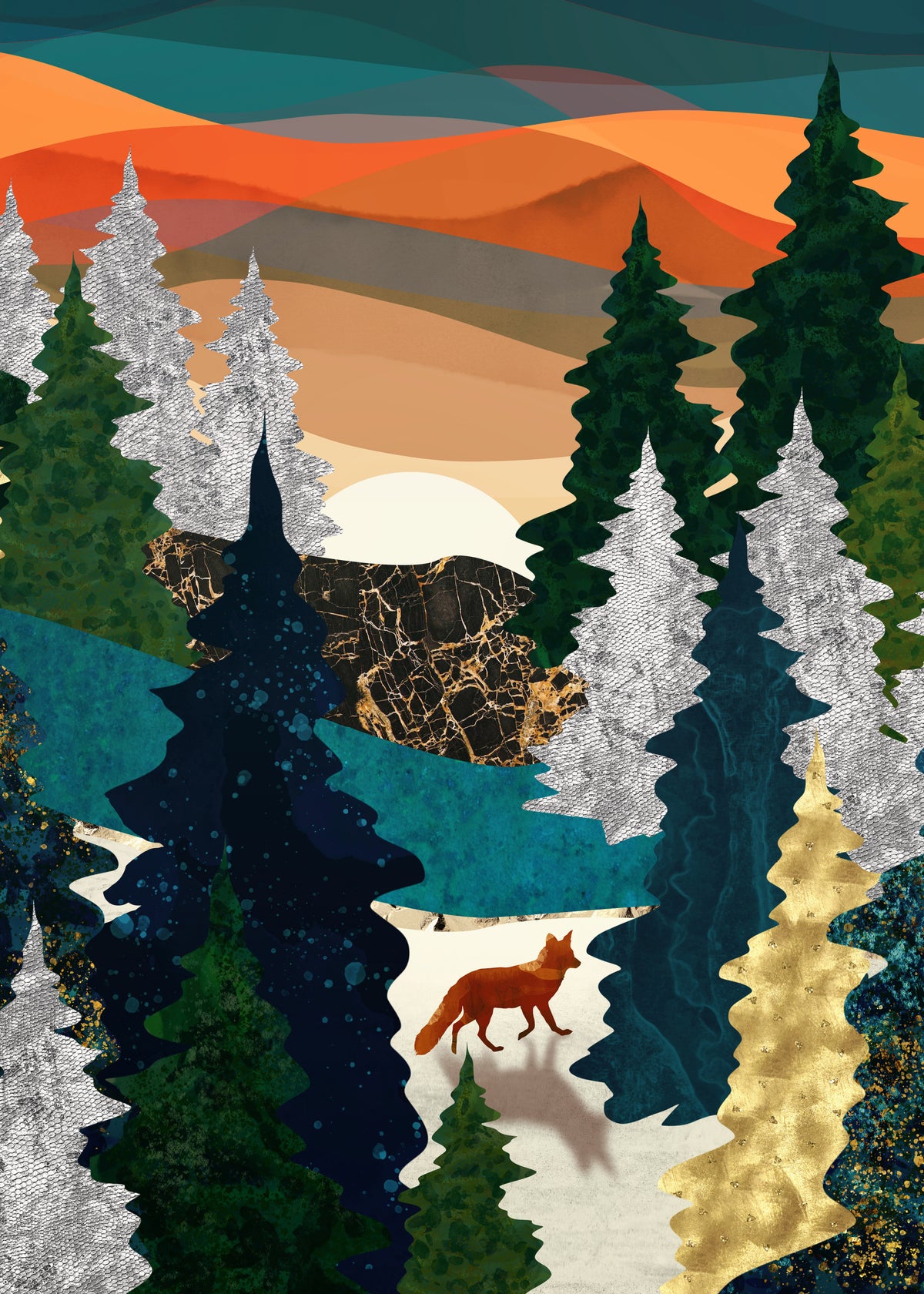Amber Fox - Unframed art print