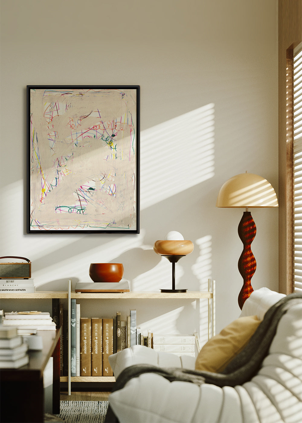 Childhood - Framed canvas in an interior