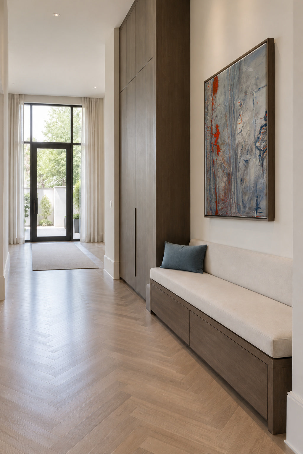 Two worlds - Framed canvas in an interior