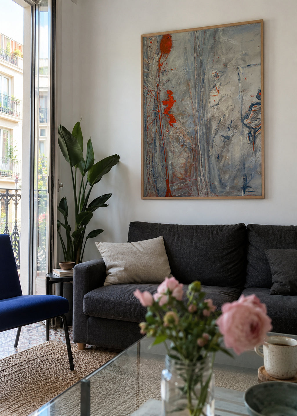 Two worlds - Framed poster in an interior