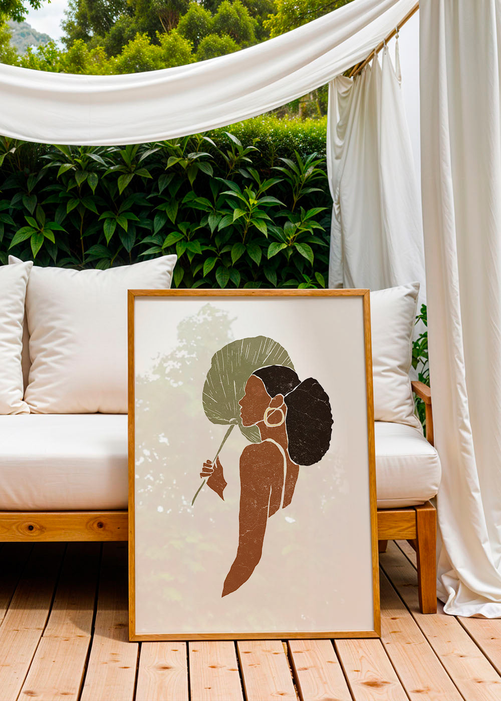 Boho Palmetto Fan Leaf I