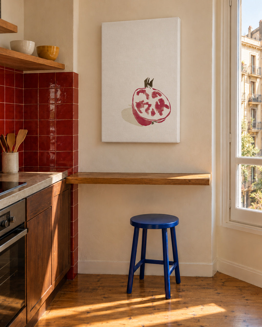 Tropical Grenade - Unframed canvas in an interior