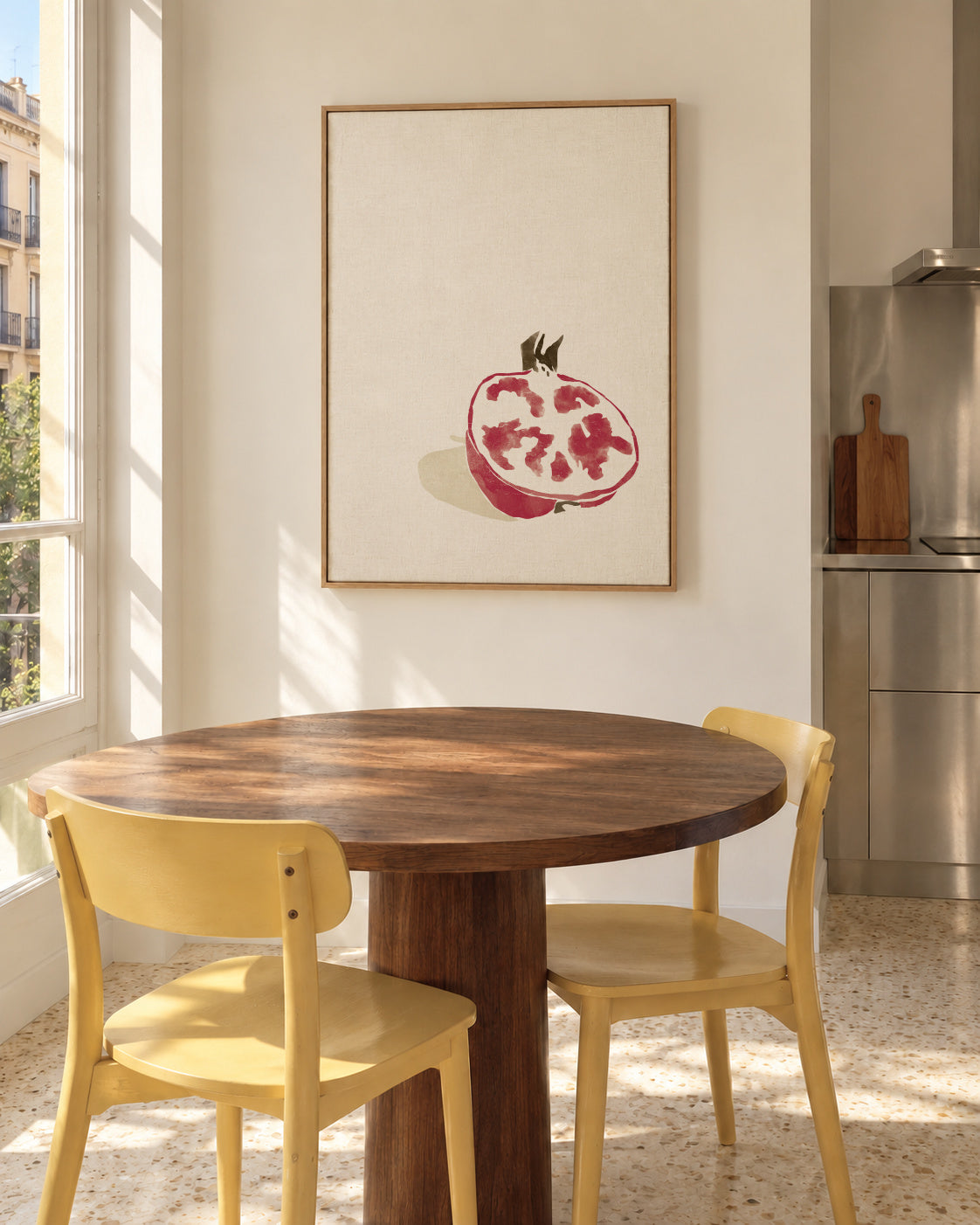 Tropical Grenade - Framed canvas in an interior