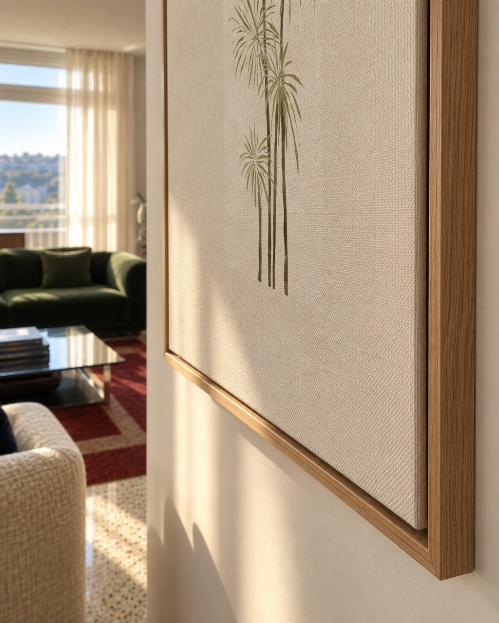 Tropical Window III - Framed canvas detail