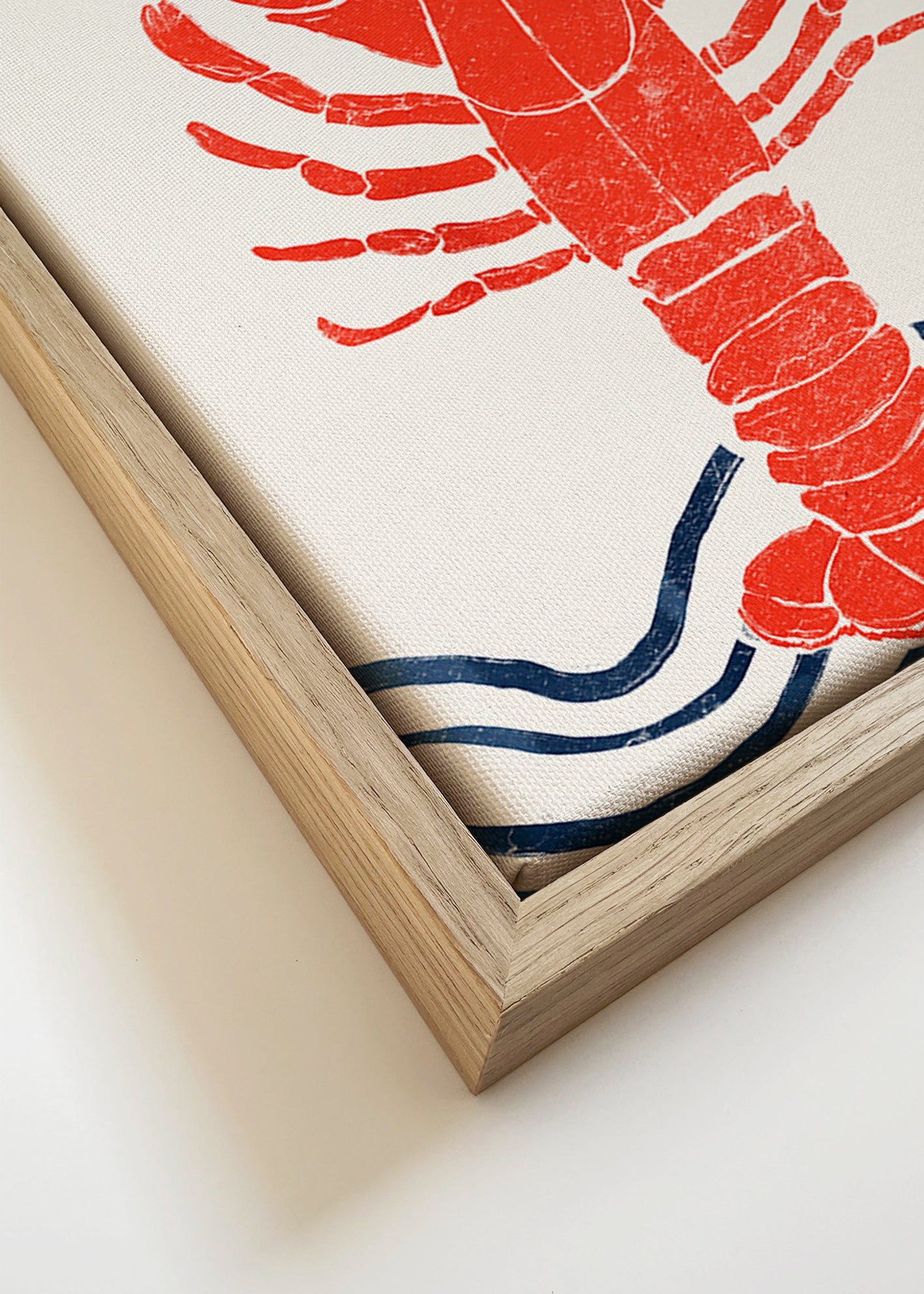 Cuadro de cocina: langosta roja estilo grabado – Canvas detail