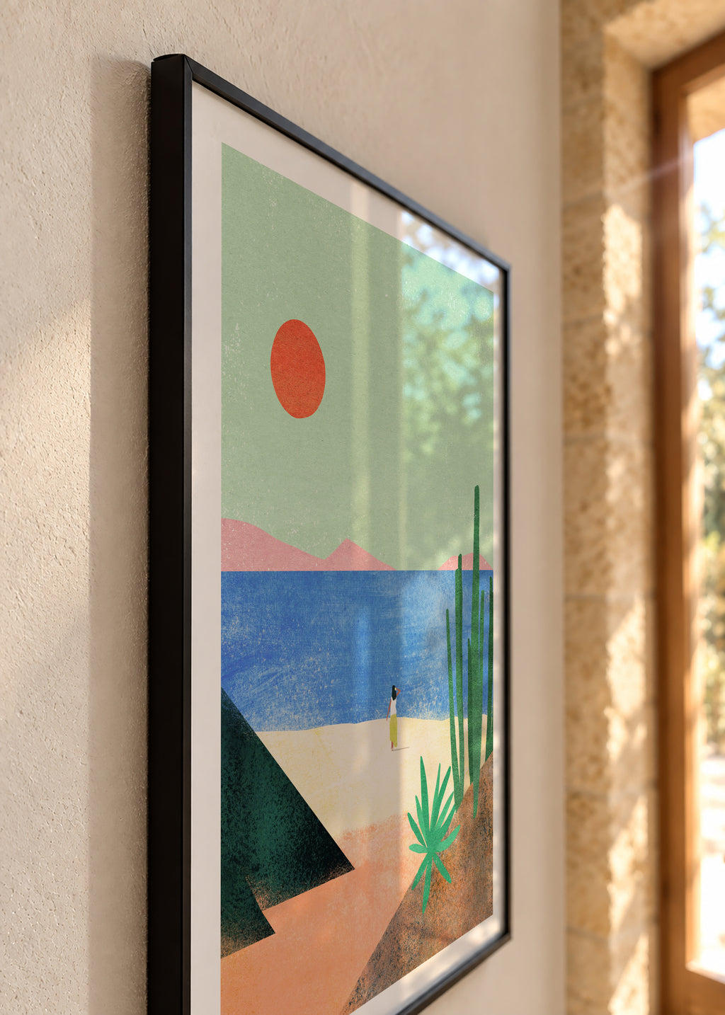 Beach Girl II - Framed poster detail