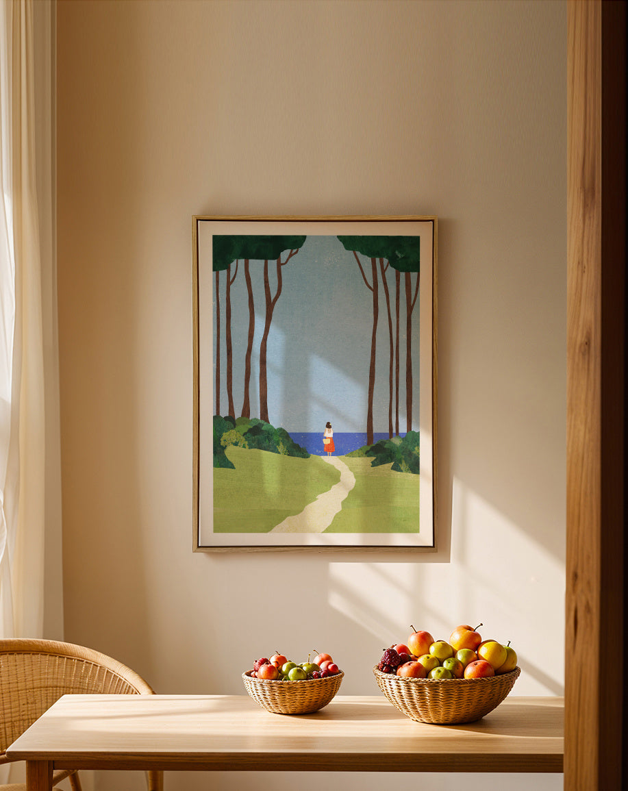 Day Trip - Framed canvas in an interior