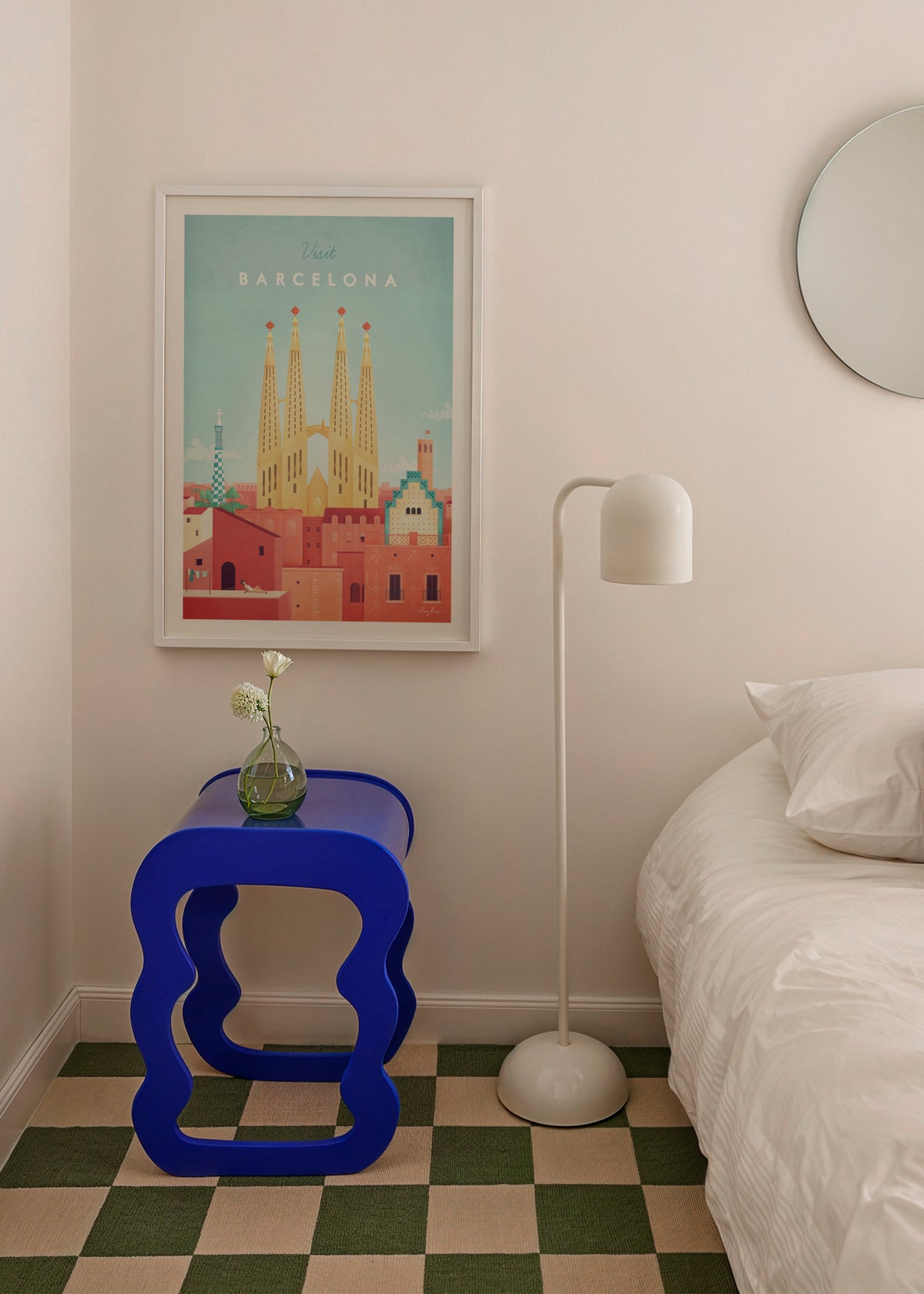 Barcelona - Framed poster in an interior