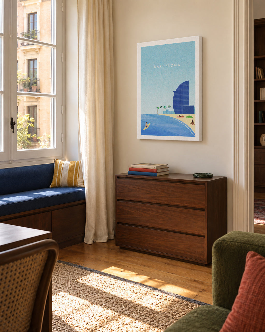 Barcelona II - Unframed canvas in an interior