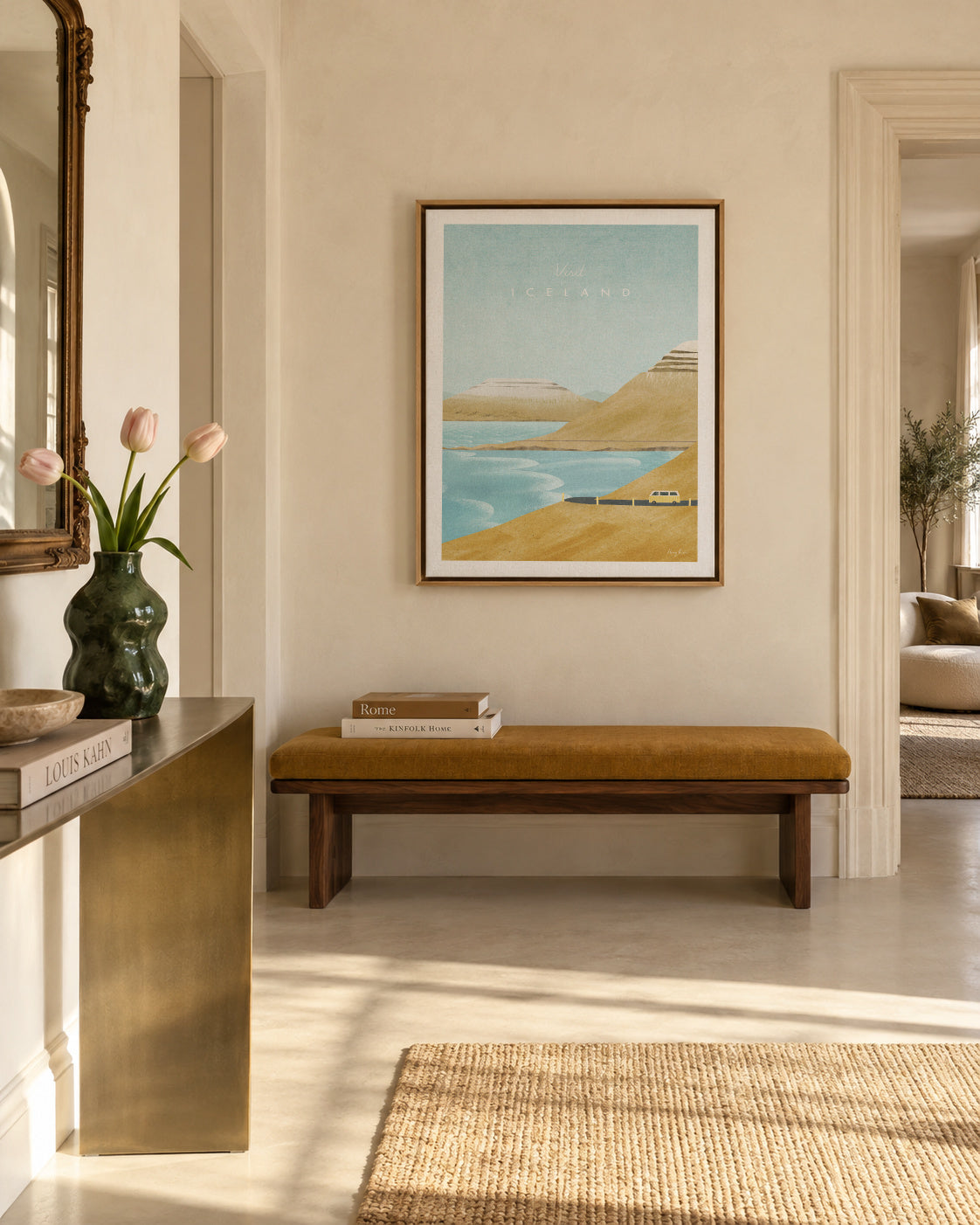 Iceland - Framed canvas in an interior