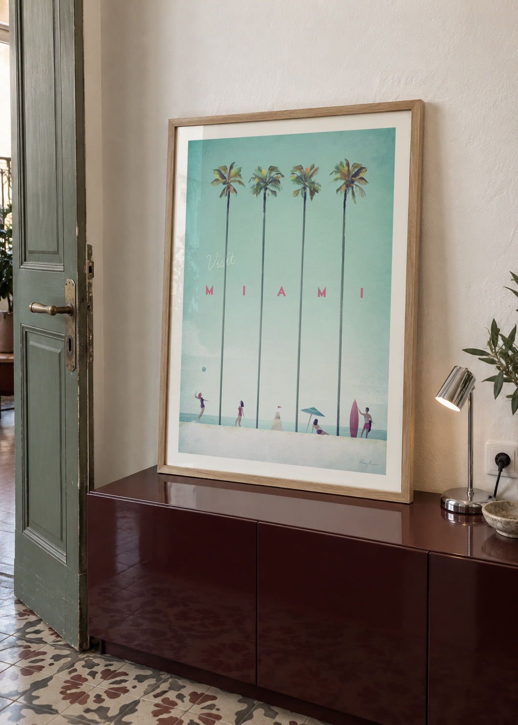 Miami - Framed poster in an interior